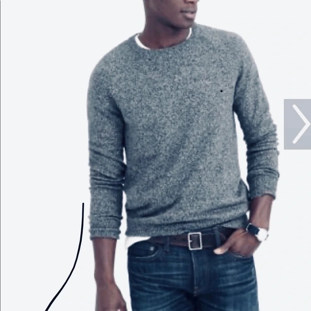 JCREW•crewneck heathered navy sweater